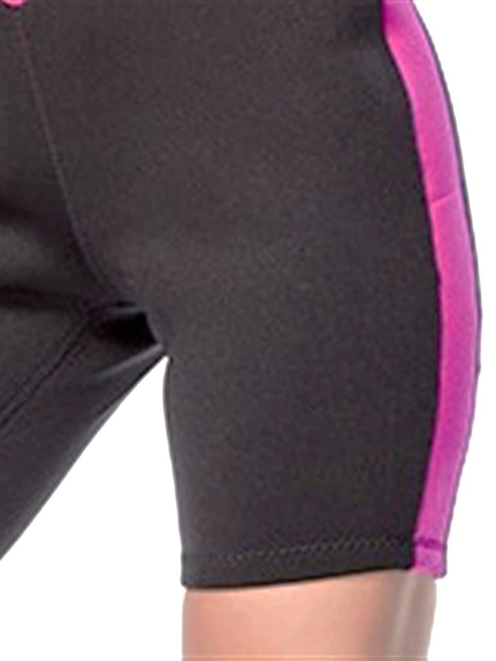 Curves Black Neoprene Shorts